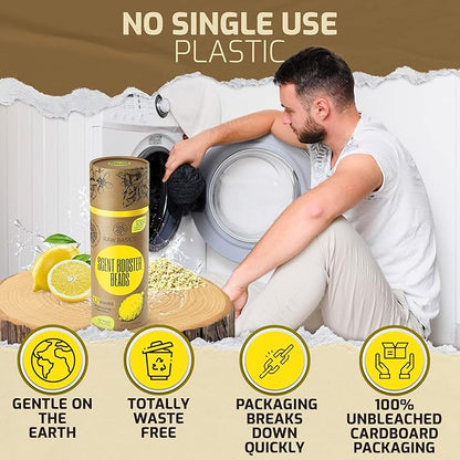 Scent Boosters for Washer, Wild Lemon Aroma - Bulk Laundry Booster Beads and Fabric Smell Deodorizer - In Wash Odor Eliminator Pods for Fresh Scented Clothes (Pack of 2)