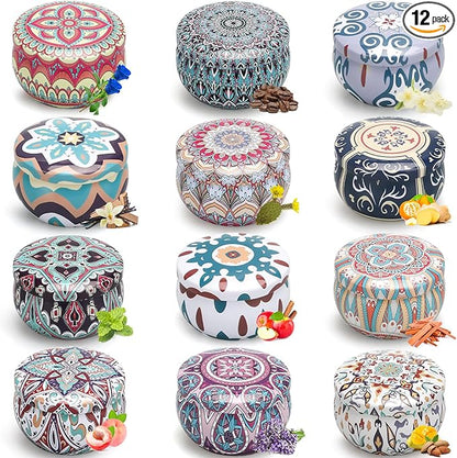 Valentine's Day Scented Candle Gift Set, 12 Pack Home Fragrance - 300 Hour Long-Lasting Soy Wax, Lead-Free Cotton Wicks Aromatherapy Candles for Her