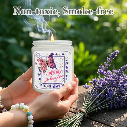 Christmas Gifts for Mom, Lavender Eucalyptus Scented Candles for Home Scented, Soy Wax Aromatherapy Candle, Non Toxic, 50 Hour Long Burning, Birthday Thanksgiving Gift for Mom Mother