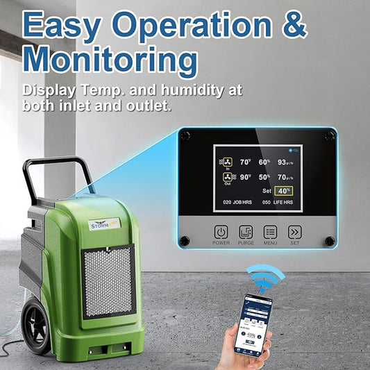 ALORAIR Commercial Dehumidifier with Pump Drain Hose, 190 Pints Smart WiFi Industrial Dehumidifier Large Capacity for Basements, Garages, Mall & Job Sites, 5 Years Limited Warranty