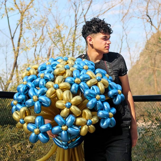Metallic Multi Long Balloons Premium 260 Twisting Animals Magic Balloons for Birthday Kids Wedding Party Supply 100pcs