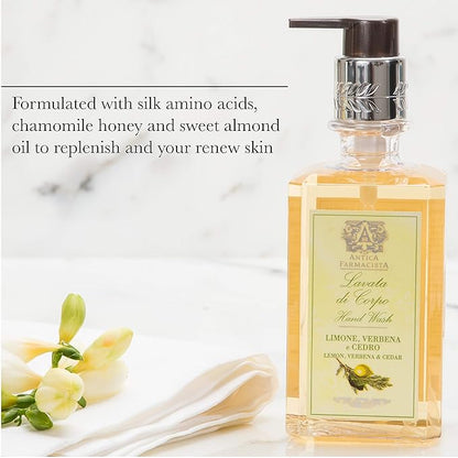 Antica Farmacista Hand & Body Wash - Luxury Nourishing Body Wash - Hydrating Hand Cleansing Wash - Bath & Body Gift - Bergamot & Ocean Aria, 10 fl oz