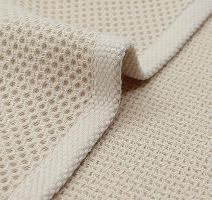 Mia's Dream Soft Absorbent Cotton Waffle Weave Kitchen Dish Cloth Washcloth, 13x28 inch 3 Pack (Beige)