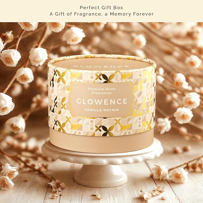 Vanilla Scented Candle - 100% Natural Soy Wax - Large 3 Wick Jar Candle - Up to 40 Hours Burning Time - Aromatherapy Candles for Home - Housewarming Gift for Men and Women
