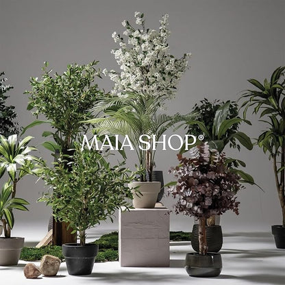 Maia Shop 5ft Artificial Eucalyptus Tree Plant for House, Apartment or Office – Realistic Fake Indoor Plants for Living Room, Kitchen, Bedroom, Entryway or Bathroom – Faux Greenery for Home Décor