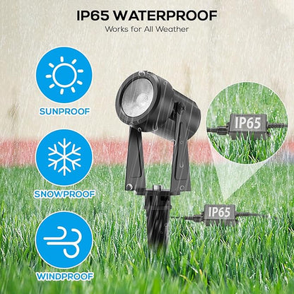 SUNTHIN Outdoor Landscape Lighting with Dusk to Dawn Sensor Controller, 8 Pack
