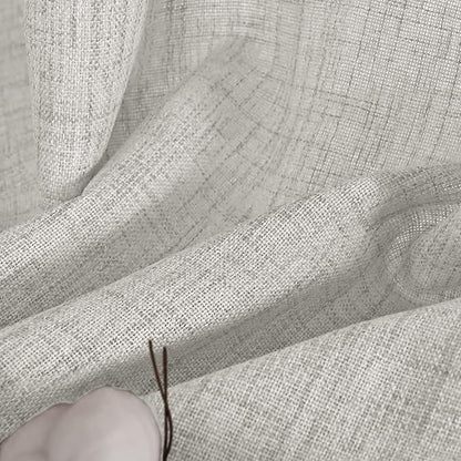 YoungsTex Light Grey Linen Curtains for Bedroom 38 x 63 Inch, Privacy Light Filtering Drapes with Bronze Grommet for Living Room Office Burlap Textured Decorative Curtain, 2 Panels