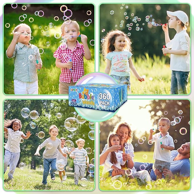 240 Pcs Mini Bubble Wands in 10 Colors, Bulk Party Favors for Kids, Themed Birthday, Christmas, New Year, Valentine, Carnival, School Classroom Prizes for Boys & Girls, Ideal Goodies Bags Stuffers