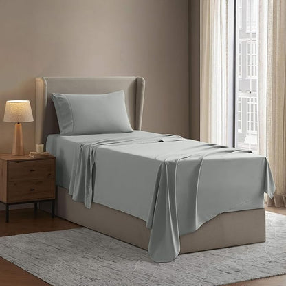 Nestl Twin XL Sheet Set - College Dorm Size - Luxury 1800 Ultra-Soft Microfiber Twin Extra Long Bed Sheets - Deep Pockets - Easy Fit - Extra Soft - 3 Piece Set (Twin XL, Sage Green)