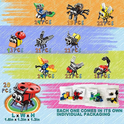 30 Pack Animal Building Blocks Set (758 PCS) - Party Favors for Kids 8-12, Stocking Stuffers, Classroom Prizes, Party Favors, Goodie Bag Stuffers, Treasure Box Rewards & Piñata Fillers