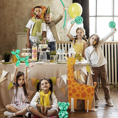 Metallic Green Long Balloons Premium 260 Twisting Animals Magic Balloons for Birthday Kids Wedding Party Supply 100pcs