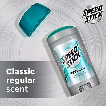 Speed Stick Men's Deodorant, Regular, 3 Ounce, 4 Pack