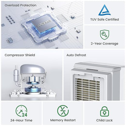 Waykar 2000 Sq. Ft Most Efficient Energy Star 2025 Dehumidifier for Home and Basement with Auto or Manual Drainage, Quiet 33dB Operation, 0.6 Gallon Water Tank Capacity