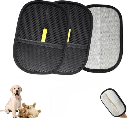 3Pcs Pet Hair Removal Glove, Electrostatic Pet Hair Gloves,Reusable Pet Hair Remover Glove, Pet Hair Removal Tool,Dog Hair Remover Grooming Glove,Suitable for Clothes,Carpet,Sofa.