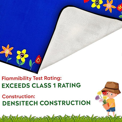 Alphabet Garden School Rug, 4' x 6' Rectangle, Multicolored, Educational Classroom Rug, Kids Learning Play Mat | Area Rug for Bedroom or Playroom