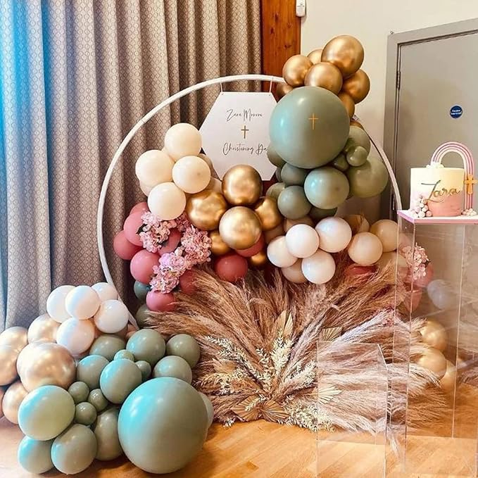100pcs Sage Green Balloons 18 inch +12 inch +10 inch +5 inch Party Eucalyptus Olive Green Birthday Balloon Baby Shower Wedding Balloons