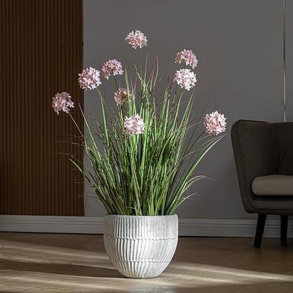 36in Lifelike Artificial Tall Grass Plant with 9 Lifelike Dandelion Flower and Non-Toxic,odorless Fake Tall Frass Plant Fake Plants for Indoor Decoration,Home Decor