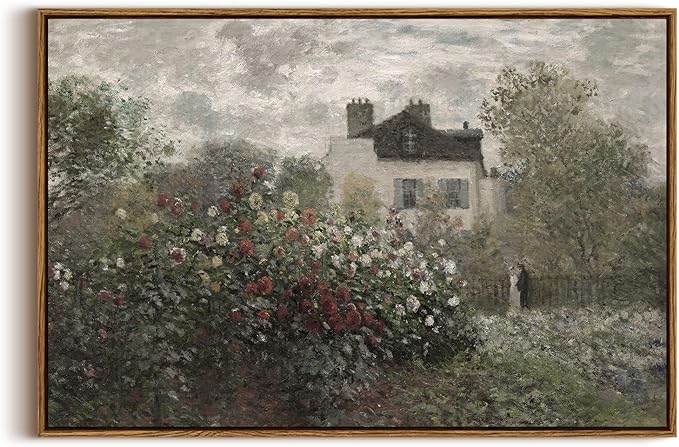 InSimSea Framed Canvas Wall Art, Vintage Decor for Home, Large Landscape Farmhouse Art, Cottagecore Bedroom Kitchen Bathroom Decor, 20"x30"