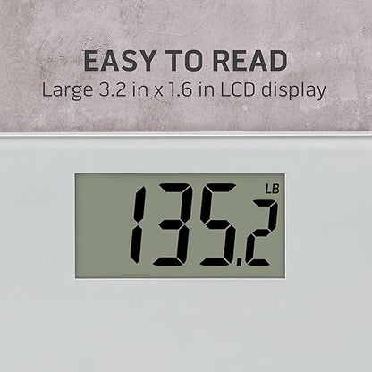 Health o meter Compact Digital Glass Bathroom Scale – 450 lb Capacity, 4 Load Cells, 3.2" LCD Display, Tempered Glass Platform, Auto Shut-Off, Low Battery Indicator, Non-Skid Feet, 5-Year Warranty