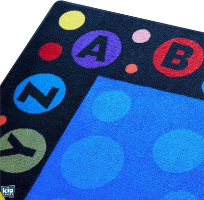 Alphabet Bubbles Classroom Rug 4' x 6' Rectangle, Educational Classroom Rug, Kids Learning Play Mat | Area Rug for Bedroom or Playroom