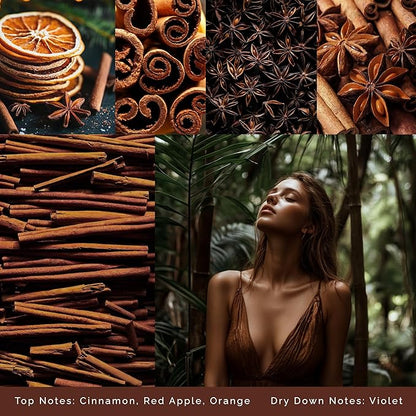 Cinnamon Scented Candle - 100% Natural Soy Wax - Large 3 Wick Jar Candle - Up to 40 Hours Burning Time - Aromatherapy Candles for Home - Housewarming Gift for Men and Women