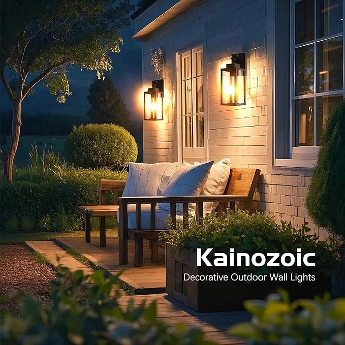 Motion Sensor Dawn to Dusk Outdoor Sensor Light Fixture Anti-Rust Exterior Wall Lighting Waterproof Outdoor Wall Lantern for Porch Patio Front Door Garage