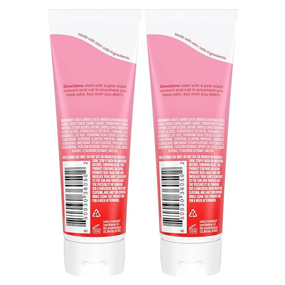 Lume Whole Body Deodorant - Invisible Cream Tube - 72 Hour Odor Control - Aluminum Free, Baking Soda Free, Skin Safe - 3.0 ounce (Pack of 2) (Peony Rose)