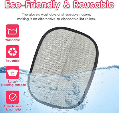 Thickened Ectrostatic Pet Hair Removal Glove, Magic Brush Pet Hair Remover Tool for Cat & Dog, Upgraded Reusable Pet Hair Gloves for Couch, Clothing, Carpet & Car Seat, Cat Grooming Gloves