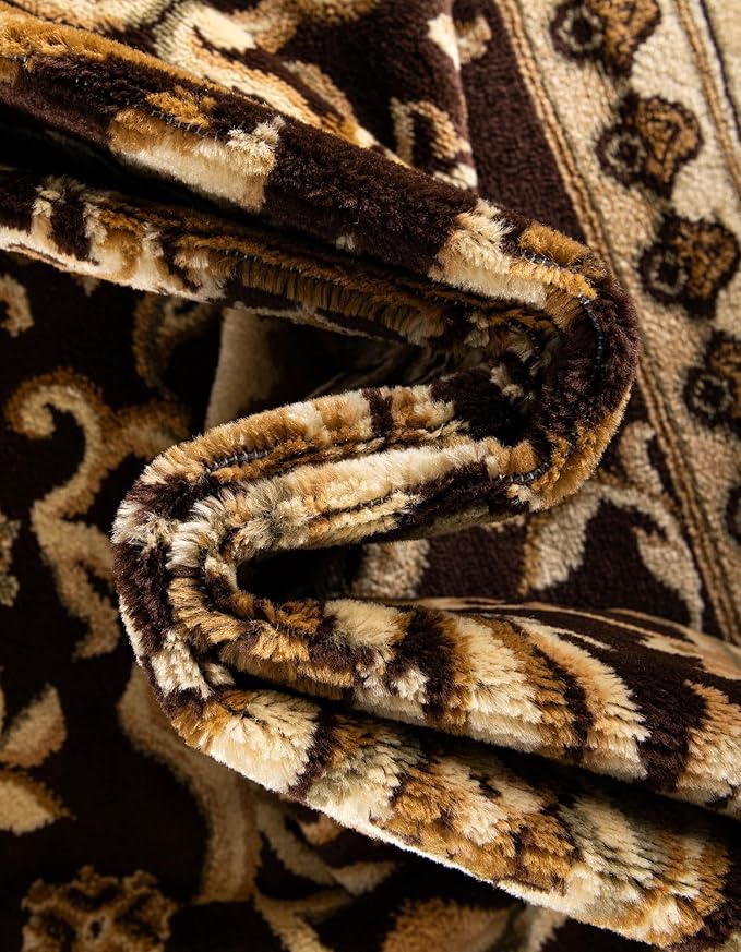 Rugs.com Chateau Collection Rug – 3x5 Brown Medium-Pile Rug Perfect for Entryways, Kitchens, Breakfast Nooks, Accent Pieces