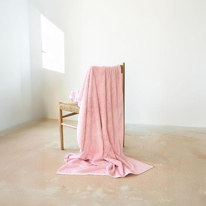 SALBAKOS 100% Turkish Cotton Jumbo Bath Sheet Towel Oversized 40x80 inch | Premium Hotel & Spa Quality, Soft, Absorbent, XL Bath Towels | Made in Turkey (Pack of 1, Rose, Jumbo Bath Sheet)