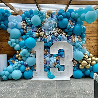 Peacock Blue Balloons, 12 Inch 30 Pcs Turquoise Blue Balloon Teal Blue Latex Balloons Matte Dark Teal Aqua Blue Helium Balloons for Birthday Baby Shower Wedding Whale Theme Party Decorations