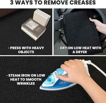 EARTHALL Runner Rug 3x20 Ft Washable Runners for Hallways Extra Long Woven Non Slip Entryway Runner Braided Kitchen Runner Indoor Outdoor Carpet Runners for Hotels, Officel, Stair, Black/Grey