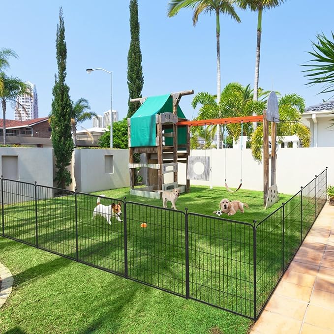 Dog Playpen 32" Height 36 Panels Portable Fence Outdoor for Yard Puppy Playpen Indoor Dog Pen Outdoor for Medium/Small Animals, Heavy Duty Pet Playpen RV, Camping, Yard