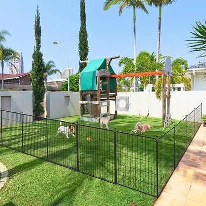 Dog Playpen 32" Height 36 Panels Portable Fence Outdoor for Yard Puppy Playpen Indoor Dog Pen Outdoor for Medium/Small Animals, Heavy Duty Pet Playpen RV, Camping, Yard