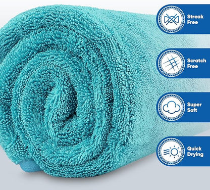HOMEXCEL Car Drying Towel (36"x 24"), 1200GSM Ultra Absorbent Car Cleaning Cloth, Streak-Free Microfiber Drying Towel, Great for Cars, Trucks, SUVs, RVs, Motorcycles