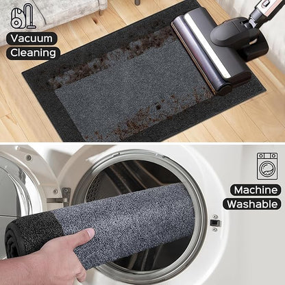 Washable Area Rug 48" x 72", Non Slip Kitchen Rug for Floor, Absorbent Entrance Runner Rug for Bedroom, Living Room, (Roll Packing)