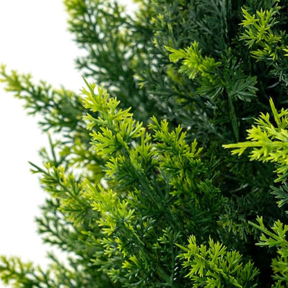 4FT Tall Artificial Cypress Plant Set of 2, Realistic Topiary Fake Plant with Spike, Artificial Cypress Topiary for Indoor &Outdoor, Home, Offices, Porch Decor