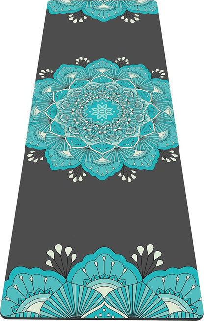 nuveti Yoga Mat Print Extra Thick TPE Non Slip Fitness Exercise Mat with Carrying Bag,72"x24" Extra Thick 6MM Exercise & Workout Mat for Yoga, Pilates Fitness and Floor Exercises