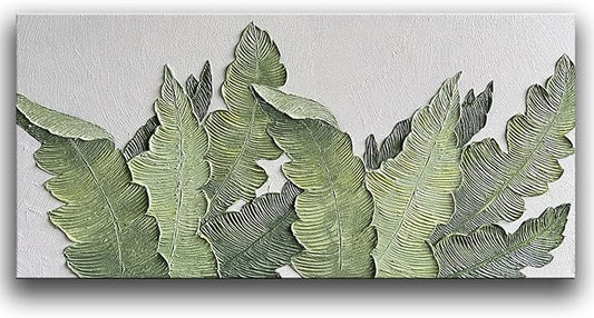 YaSheng Art-Canvas Wall Art with 3D Hand Painted Textured Modern Large Oil Painting Contemprary Aesthetic Floral Pictures for Living Room Bedroom DinningDecor (24x48inch, YS170)