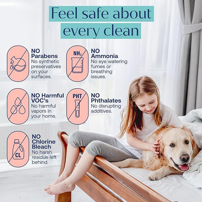 Fab Tab Multi Purpose Cleaner Cleaning Tablets, Eco-Concious Refillable Glass Bottle System with Boutique Hotel Scent, Safe For Family and Pets - Chemical-Free, Plastic-Free - 3 Count