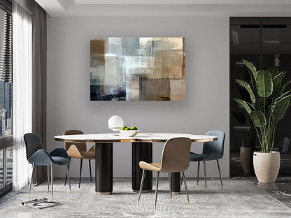Baisuart A61269 Canvas Prints Abstract Wall Art Print Paintings Grey and Brown Stretched Canvas Wooden Framed for living Room Bedroom and Office Home Decor Artwork XLarge 24x36inch