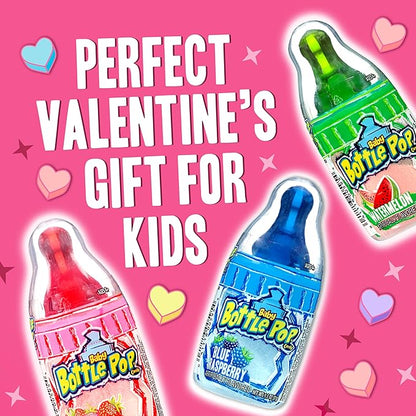 Baby Bottle Pop Candy Lollipops Variety Pack - 10 Ct Bulk Lollipops with Dipping Powder, Full Size, Fun Hard Candy For Birthday Parties, Valentine's Gifts, Goodie Bags, Party Favors