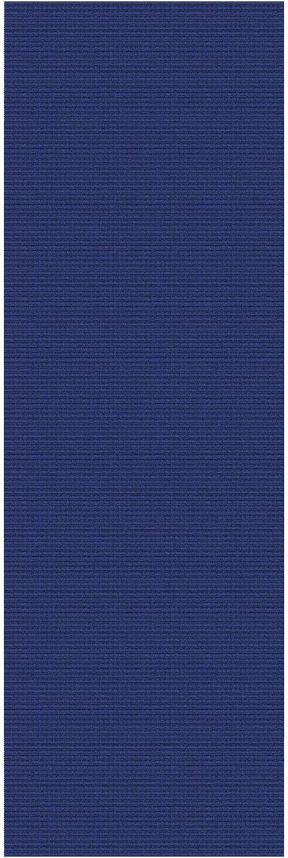 EARTHALL Woven Runner Rug 2.6x8 Ft Washable Runners for Hallways Wide Non Slip Rubber Backed Kitchen Runner Braided Indoor Floor Carpet for Entryway Hallway Kitchen Bedroom, Royal Blue/Navy