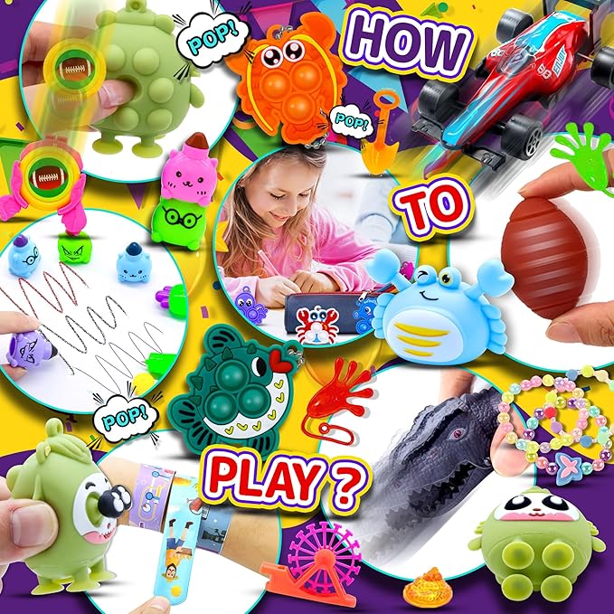 1000 PCS Party Favors for Kids, Bulk Fidget Toys,Goodie Bags Stuffers, Treasure Box Toy for Classroom Prizes, Birthday Gifts, Stocking Pinata Filler Stuffers