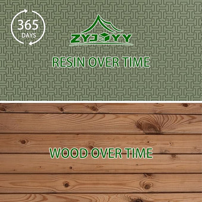 ZYJOYY Outdoor Storage Box, 90 Gallon Deck Box, Waterproof Resin Storage Bin for Patio Cushions, Gardening Tools, Lockable, UV Resistant,Olive Green