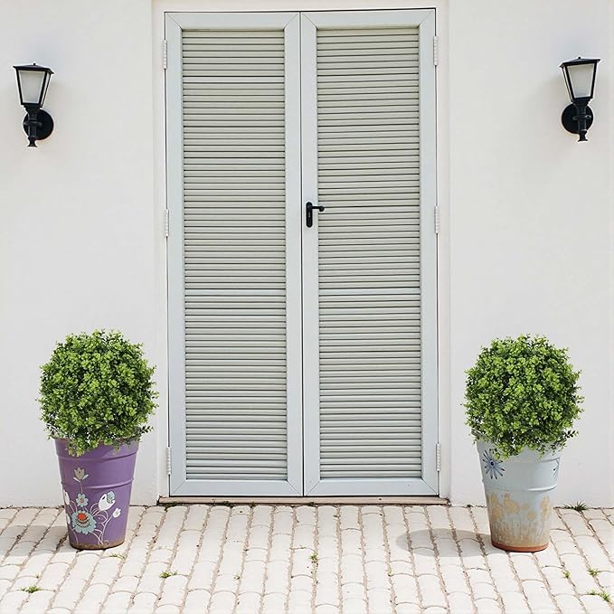 Artificial Boxwood Topiary Ball Tree 22inch Fake Topiary Potted Plants for Home Office Garden Indoor Outdoor Decoration (2PACK)
