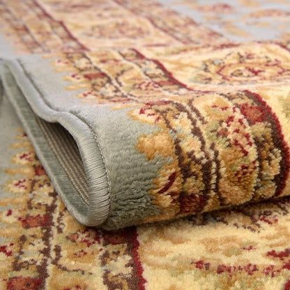 Rugs.com Aditi Collection Rug – 9' x 12' Light Blue Low Rug Perfect for Living Rooms, Large Dining Rooms, Open Floorplans