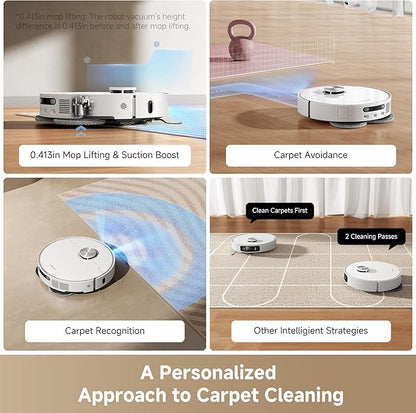 DREAME L40s Ultra AE Robot Vacuum and Mop, 19,000Pa Suction, Diverse Brush Selection, Flexible Mop & 167℉ Self Cleaning Washboard, All-in-One Station, Tangle-Free, Auto Refill, Voice Control