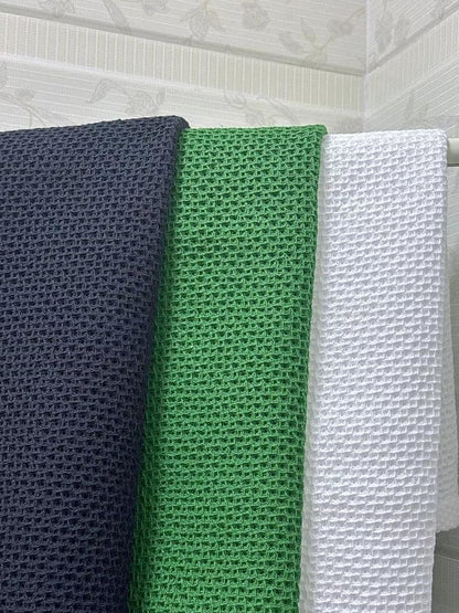 Mia'sDream Cotton Kitchen Towels and Dish Cloths Sets, Waffle Weave Dish Towels for Kitchen Drying Dishes, Soft and Absorbent Kitchen Hand Towels Washcloths, 13inch x 28inch 3 Pack (White)