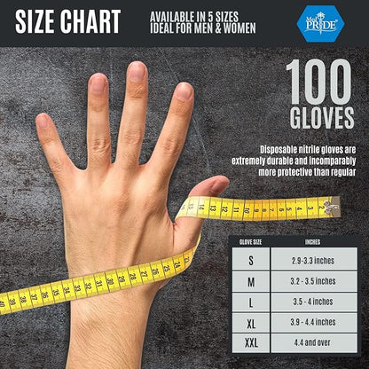 MED PRIDE Maxx Strength Nitrile Industrial Orange Gloves, 8 Mil Thick - Diamond Texture Disposable Heavy-Duty, Tear-Resistant